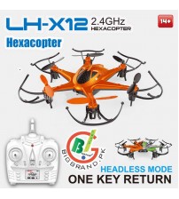 6 Axis X12 Hexacopter Drone Orange